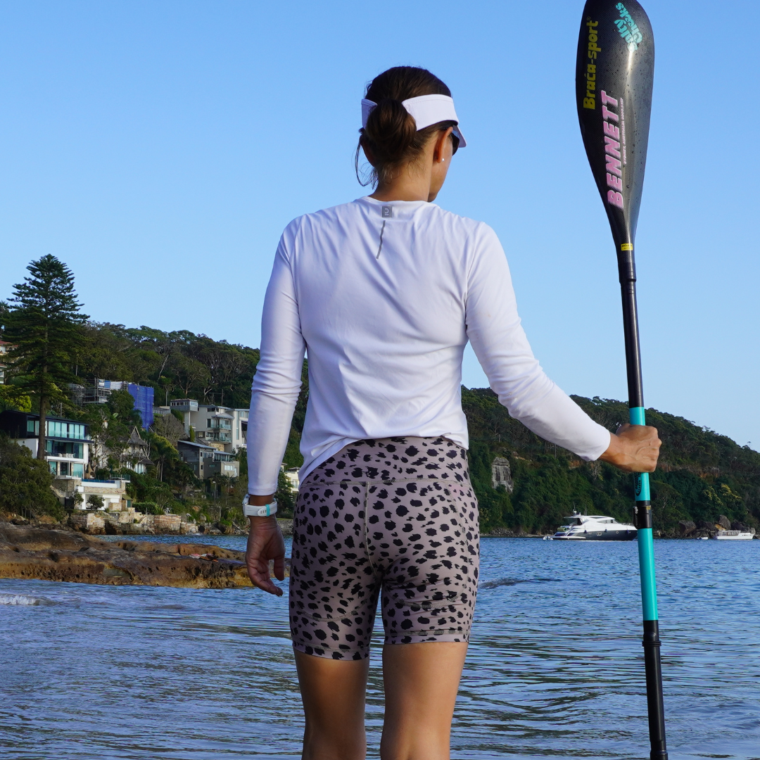 Women's Meow Leopard Print Paddle Shorts (Incl. Seat Pad)