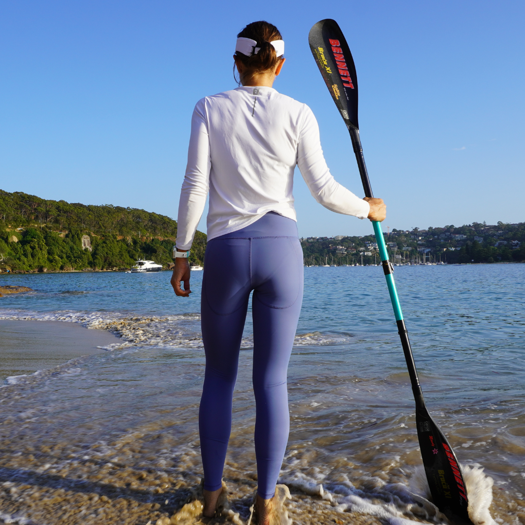 Women's Thunderstorm Blue Grey Paddle Pants (Incl. Seat Pad)