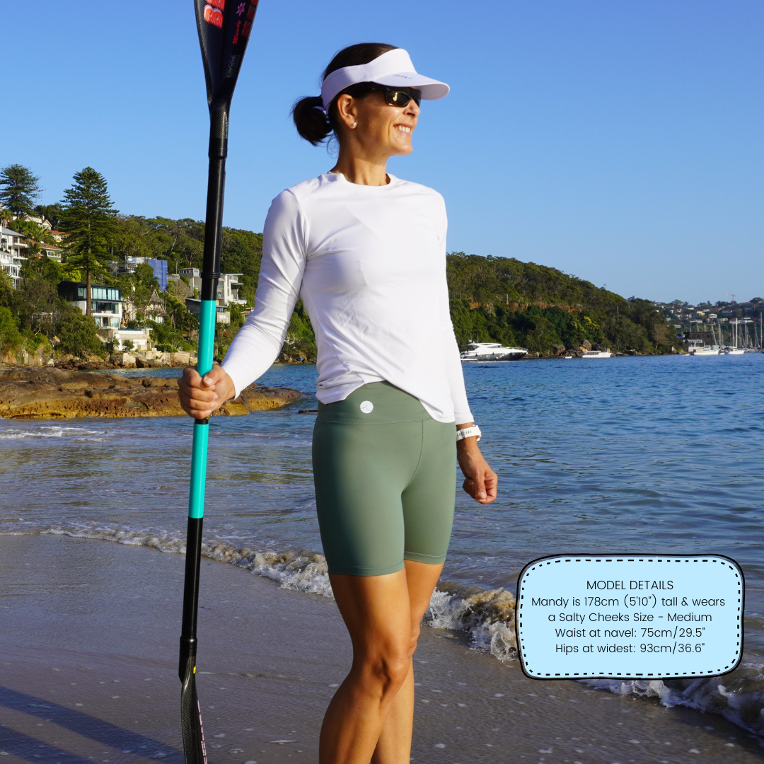 Women's GI Jane Sage Green Paddle Shorts (Incl. Seat Pad)